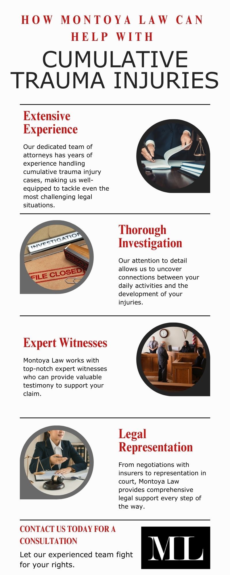 Cumulative Trauma Injuries Legal Support From Montoya Law Montoya Law